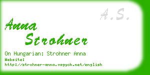 anna strohner business card